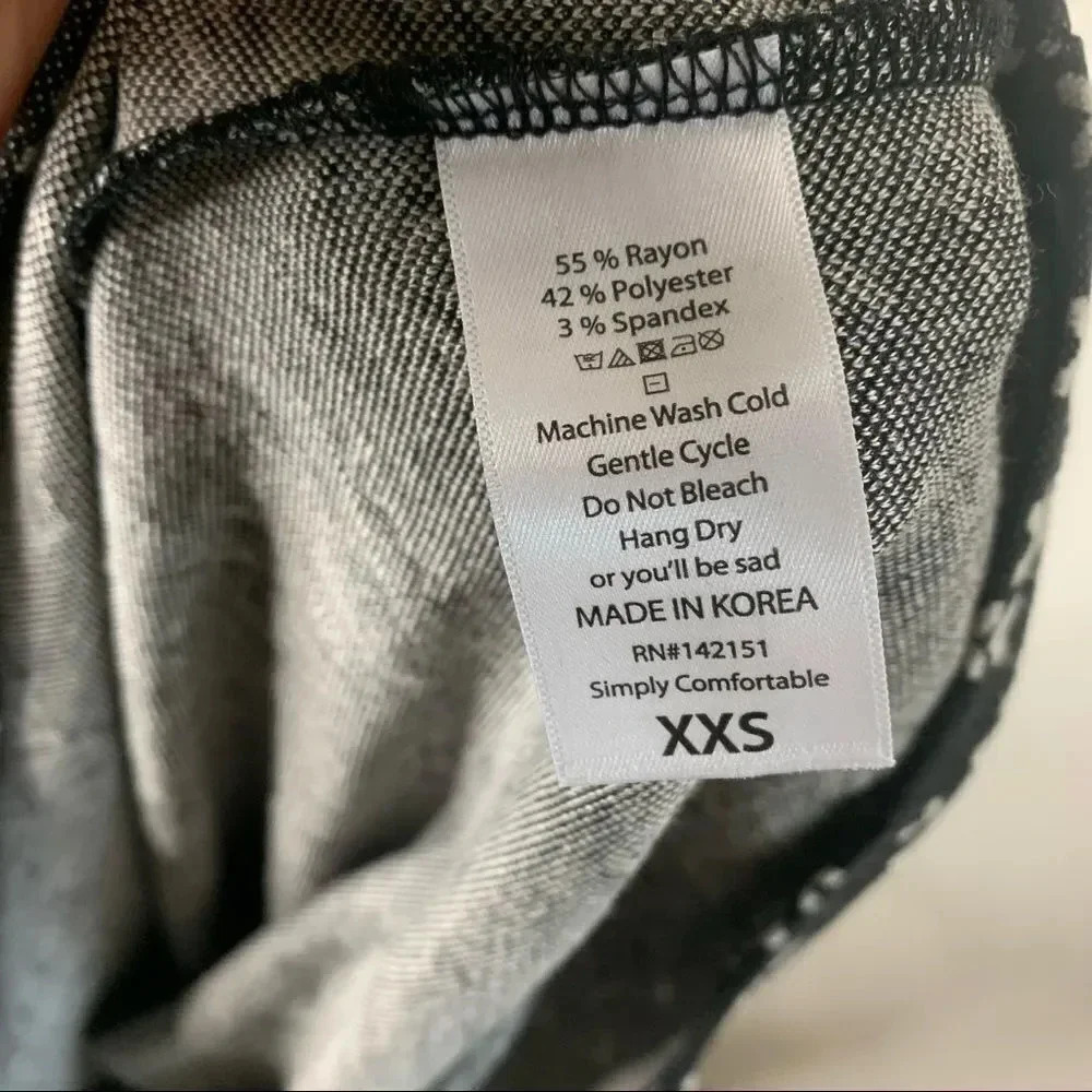 LuLaRoe XXS Julia Dress Black & White Pattern NWT - Picture 15 of 16